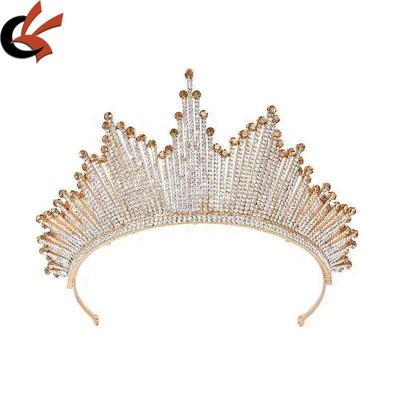 New Arrival Crystal Elegant Sliver Bride Princess Headpiece Rhinestone Crowns Wedding Tiara