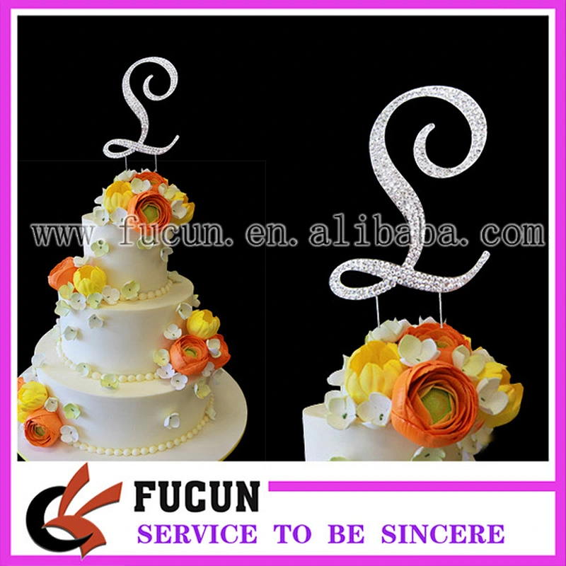 Monogram GOLD Cake Topper in any letter A B C D E F G H I J K L M N O P Q R S T U V W X Y Z