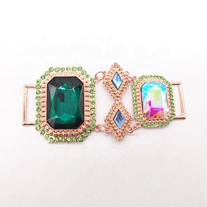 Beautiful Russians Jewelry New Arrival Rose Gold Color Rhinestone Glass Bikini Connector