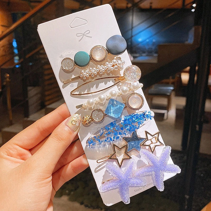 Newest Popular Hair Accessories Multi Styles Korean Hair Clip Set for Women Fancy Barrettes