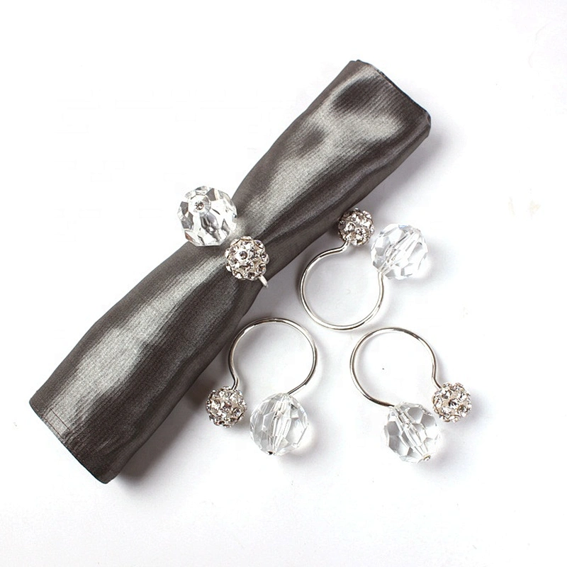 2021 Amazon New Products Diamond Embedded Base Halloween Bling Crystal Rhinestone Napkin Ring