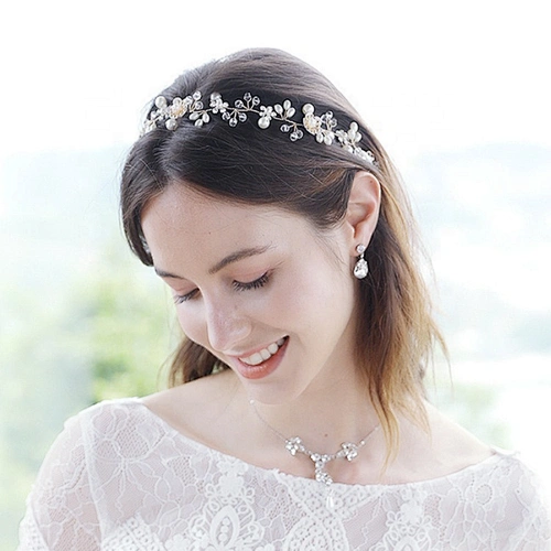 2020 handmade pearl crystal bead rhinestone fancy hair accessories