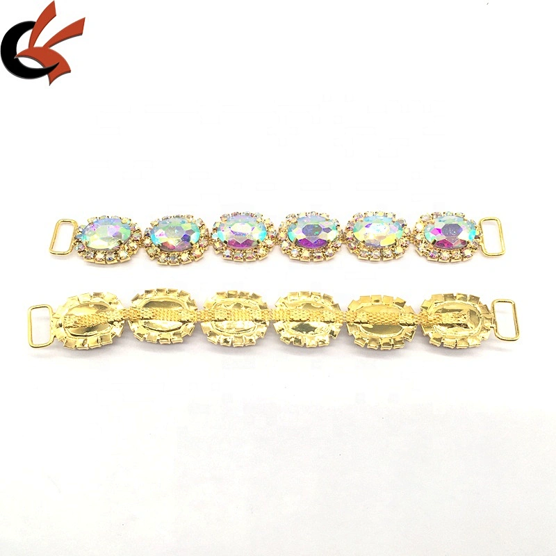 New Style Decorative Swimwear Bikini Accessories Rhinestone Trim Jewelry AB Glass Crystal Bikini Connector