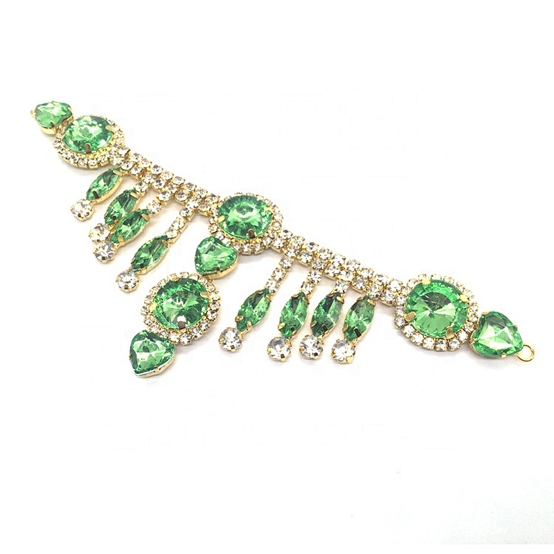 Wholesale Colorful Rhinestone Pendant Women Hair Band Accessories Fashion Crystal Diamond Headband Chain