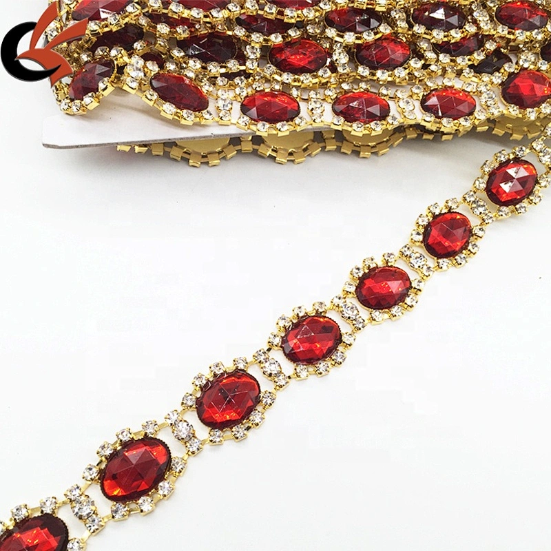 Rhinestones Trimming Type and 888 Crystal Acrylic & Resin Material Rhinestone Chain Trimming