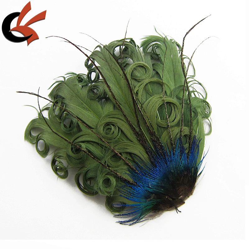 New style peacock and goose feathers curly feather pad