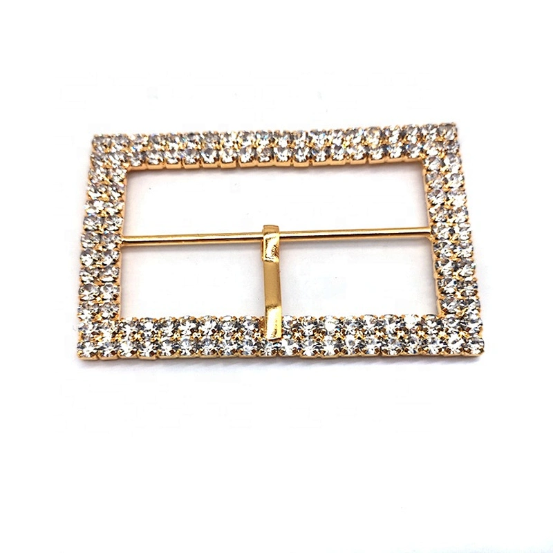 Bling Square Crystal Garment Wedding Decorative Rhinestone Belt Buckle