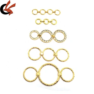 Gold metal bikini connectors swimwear hardware handbag and shoe accessories buckle for sell
