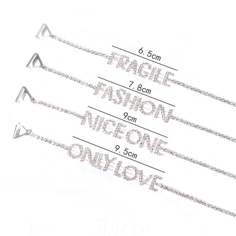 wholesale custom wedding sexy dress crystal rhinestone bra straps