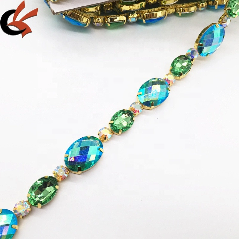 Wholesale cheap clothing stunning array acrylic rhinestone trims embellishments chains trimming