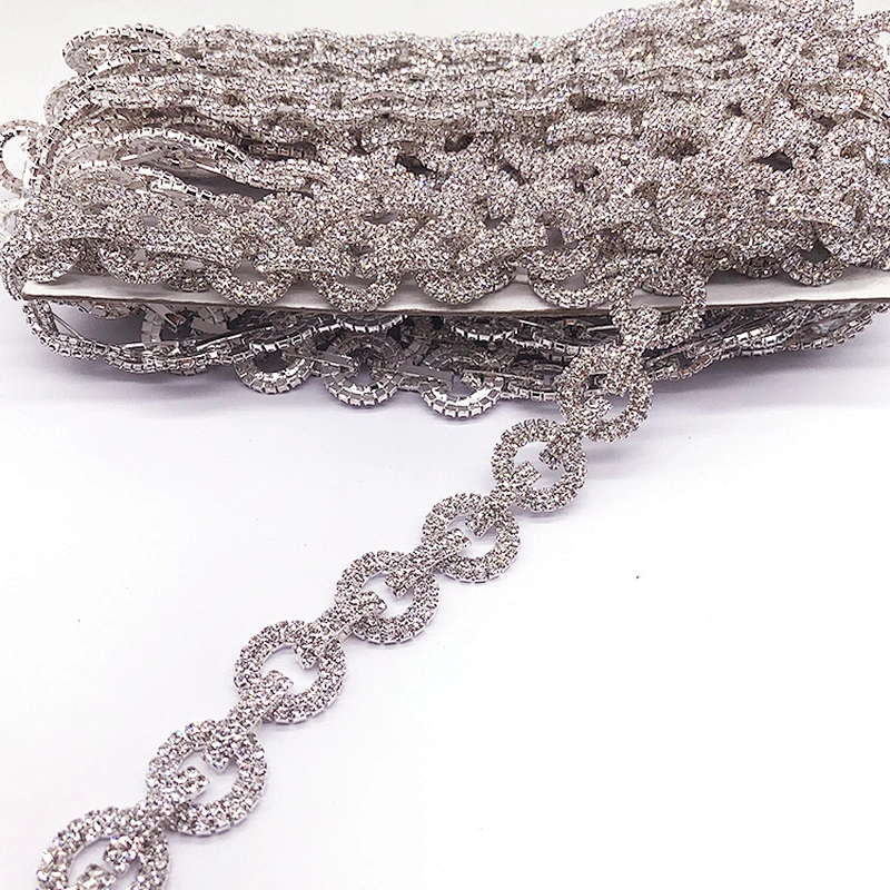 Top quality cadena strass rhinestone trim for clothing