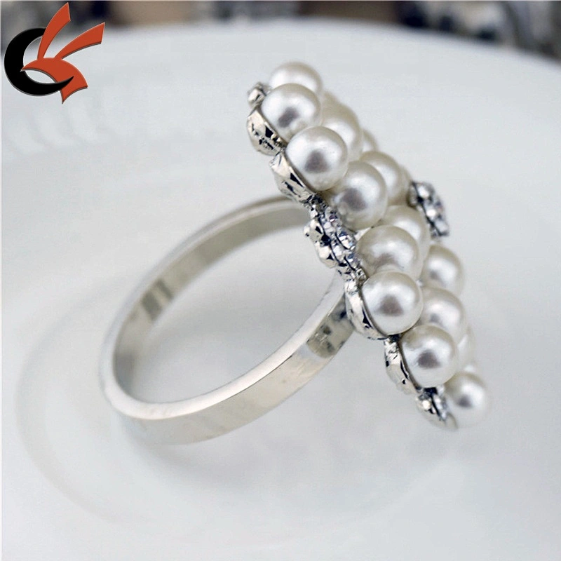 Wedding Table Decor Diamante Pearl Wedding Napkin Ring Holder