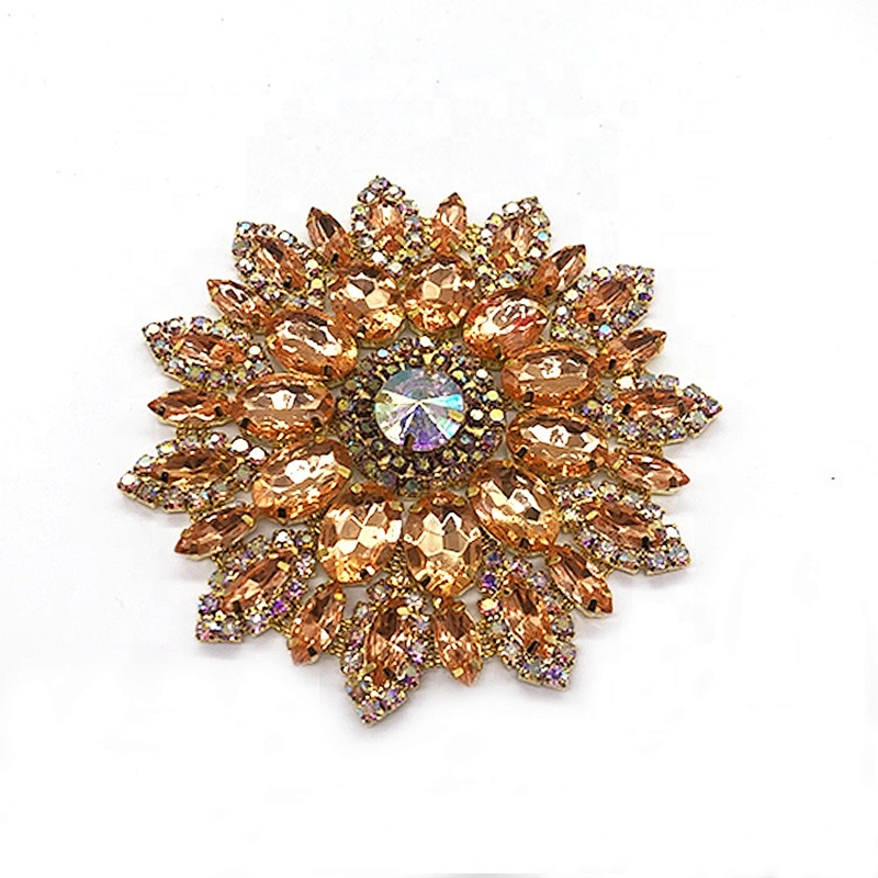 latest designs topaz sapphire red green purple color large brooch