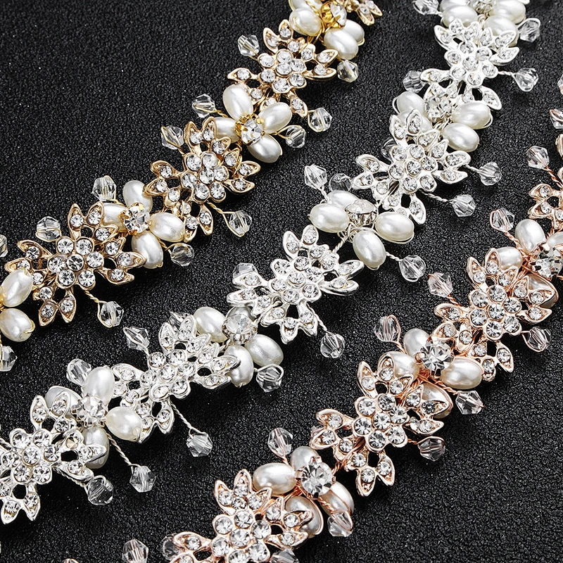 Wholesale Imitate Pearl Crystal Bead Rhinestone Hairband Hair Accessories