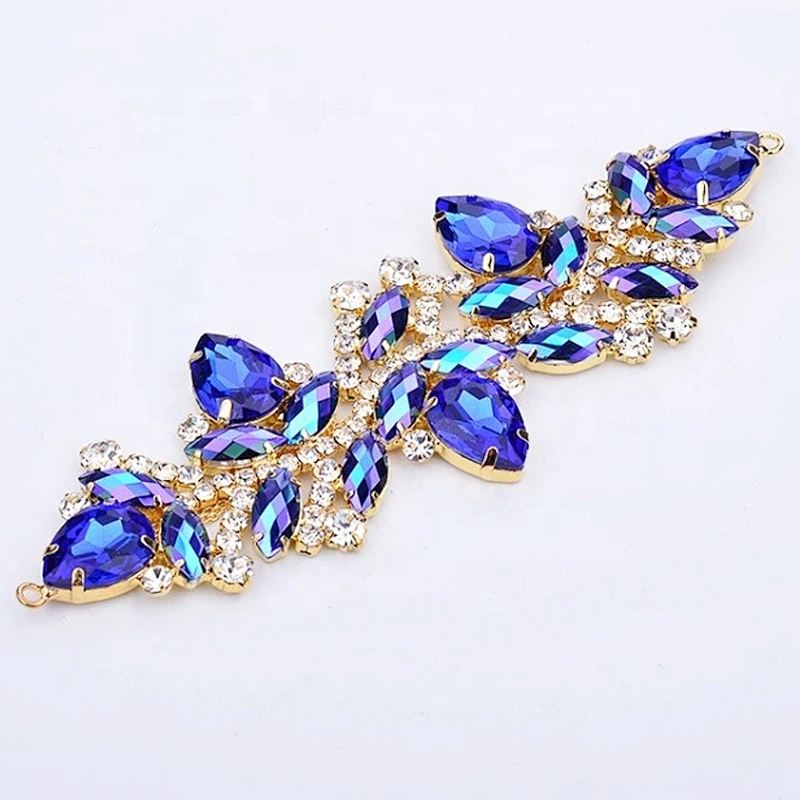 2020 New Arrival various colors flatback crystal bridal buckle crystal sew on rhinestone applique for garment accessories