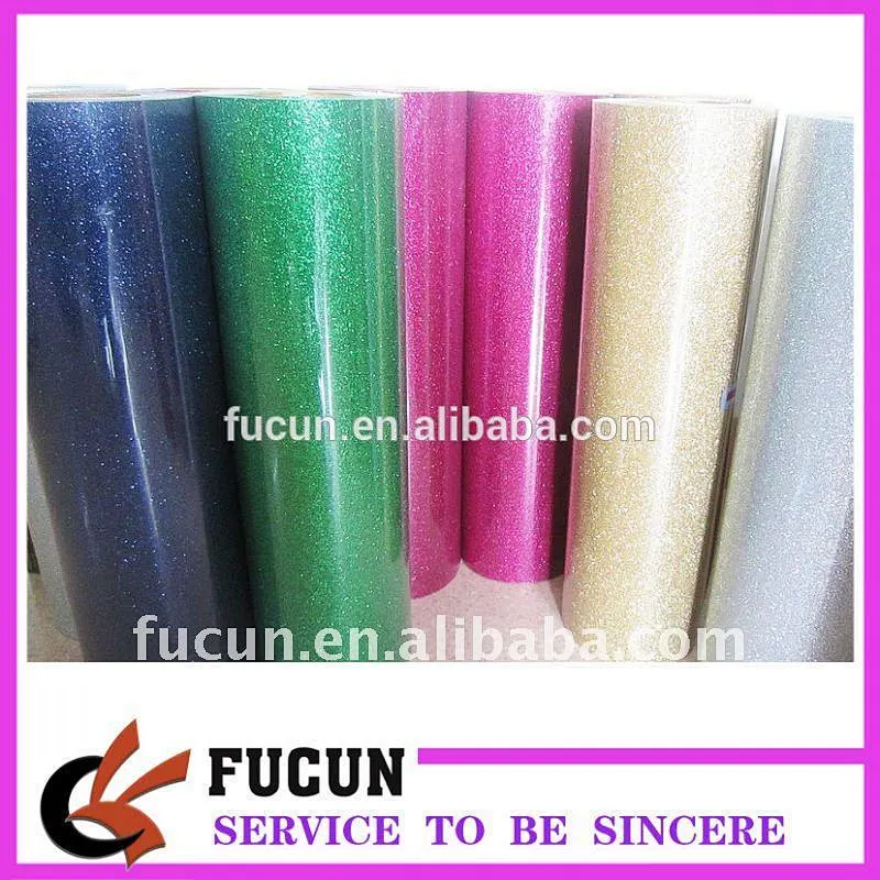 wholesale popular  style Glitter heat transfer vinyl sheet for clothing