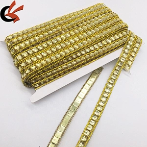 Top quality garment accessories trim types hot fix rhinestone transfer tape trimming