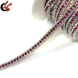 clear rhinestone and blue close Rhinestone Costume Sewing Trims