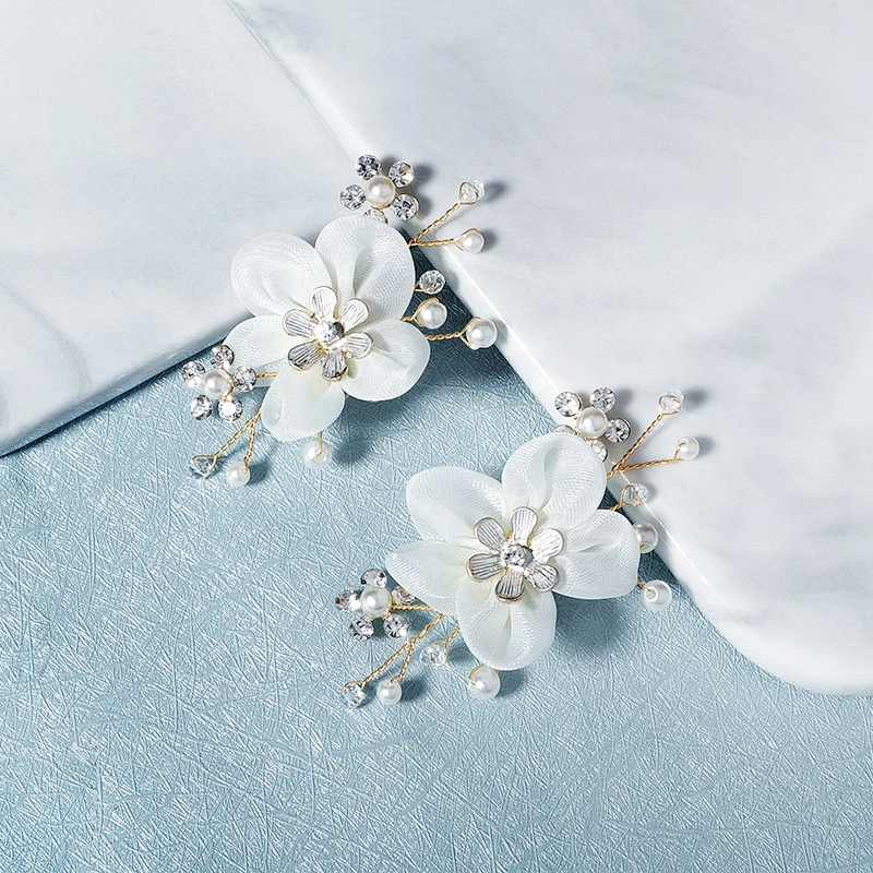 Korean Handmade Pearl rhinestone shoe clip wedding shoe accessories