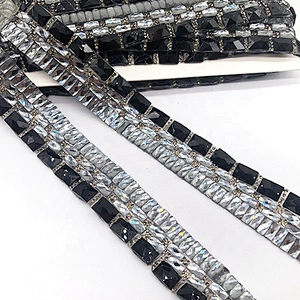 Hot melt Drilling Bridal Dress Banding Belt Rhinestone heat transfer Iron-On Clothing Decoration rhinestone Trim