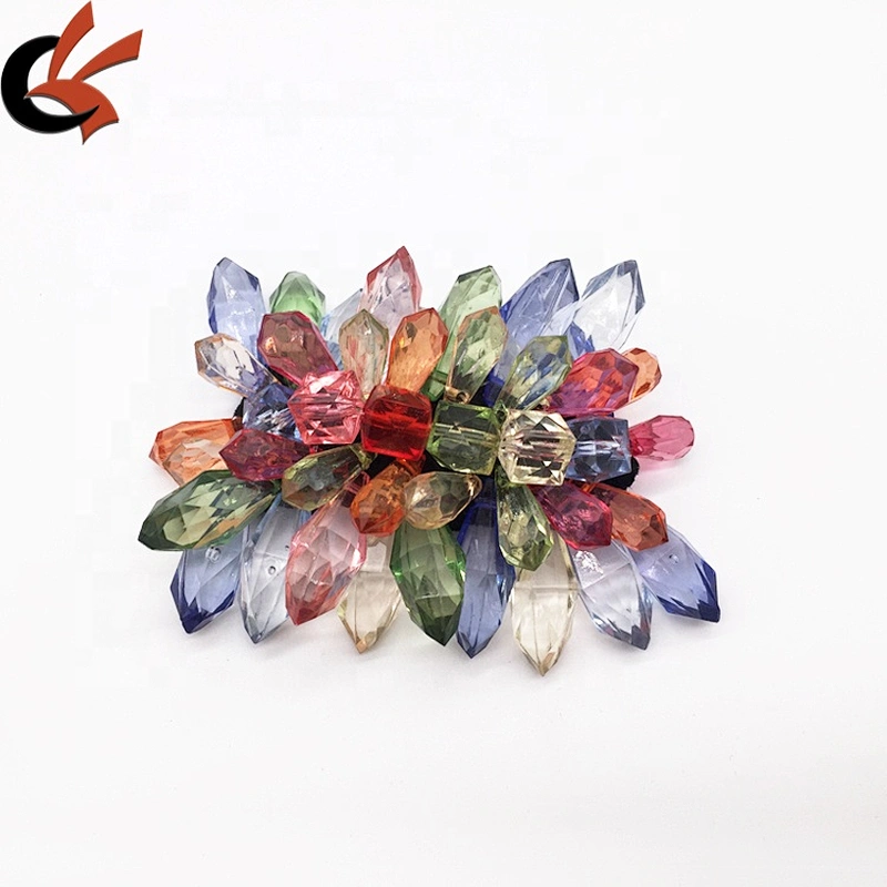 acrylic stone uppers for sandals with color stones shoe buckle for women's shoe ornaments