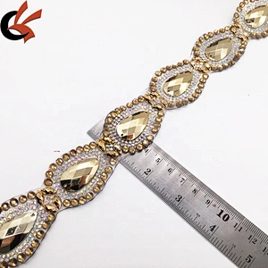 Creating gold iron rhinestone applique trimming hotfix rhinestone transfer tape for garments