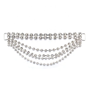 New fashion silver bling bling diamond bikini pendant chains women bikini bottom chain connector