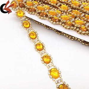 Fast Express fashion beautifully elaborate rhinestone trims crystal rhinestone chain trimming claw chain