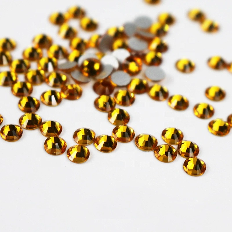 10 gross/pack flatback color #120 topaz hot fix rhinestone iron on crystal diamond for clothing heating press