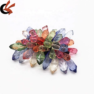 acrylic stone uppers for sandals with color stones shoe buckle for women's shoe ornaments