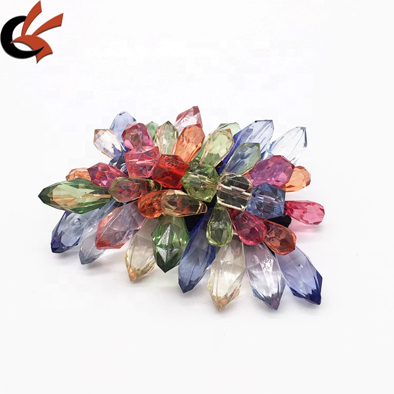 acrylic stone uppers for sandals with color stones shoe buckle for women's shoe ornaments