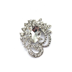 Factory wholesale cheap price crystal brooches Jewelry and hijab coloured safety brooch pin