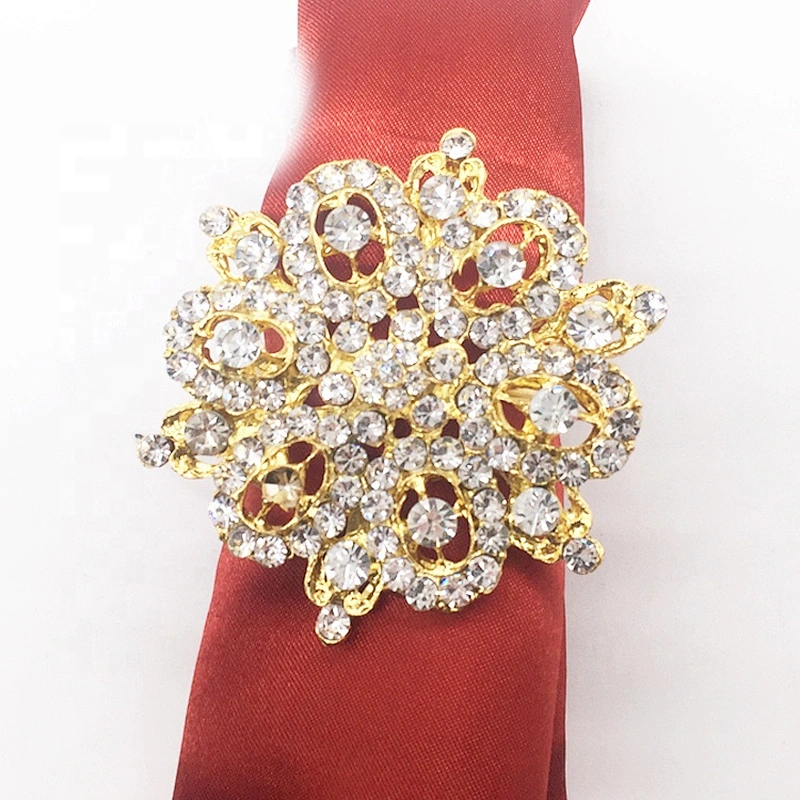 Make Wedding Party Crystal Rhinestones Bridal Jewellery Napkin Ring For Table Decoration