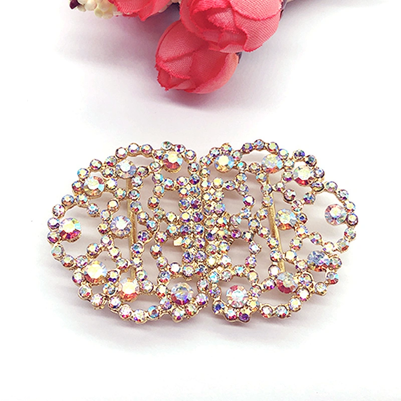 high quality Spandex chair band sash rhinestone buckle for wedding decoration