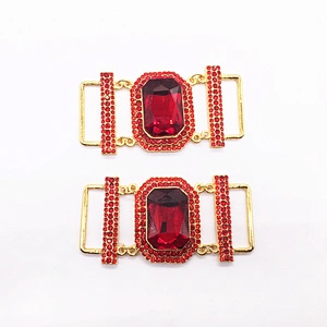 Luxury hip rhinestone red chain big stone crystal bikini connector for women swimsuit