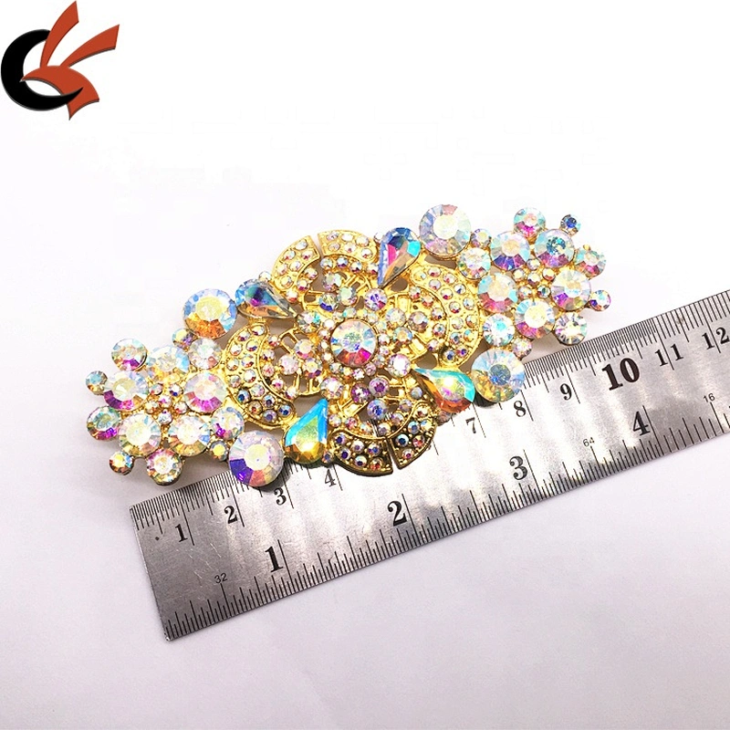 new wholesale gold plated costume accessories rhinestone belt buckle with loops and hook