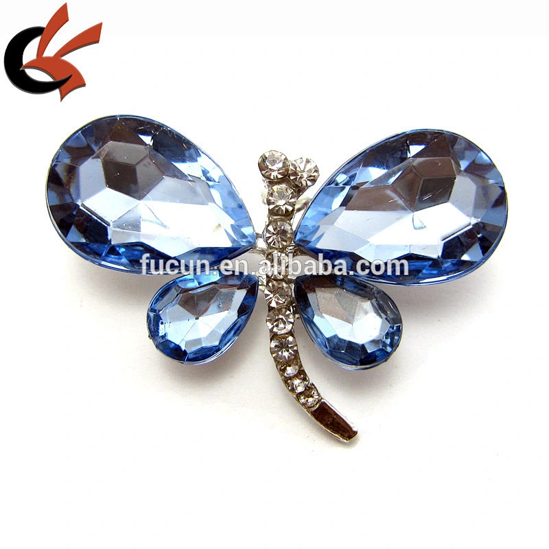 Dragonfly Colours Austrian crystal rhinestone silver Brooch