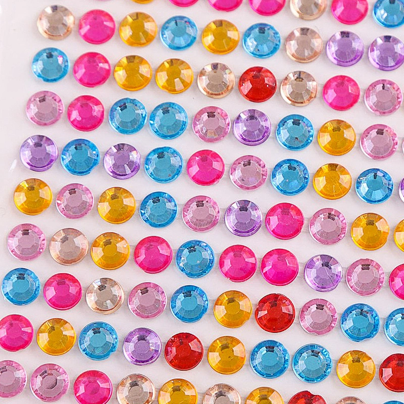 high quality clear self adhesive car acrylic rhinestone gem sticker