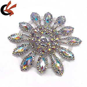 Wholesale Costume Dress Sew On Crystal AB Rhinestone Appliques
