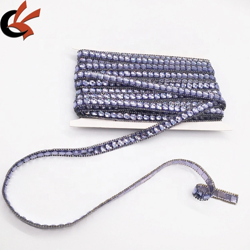 13mm width rhinestone roll mesh crystals trim yard hotfix self-adhesive glue crystal tape ribbon trims