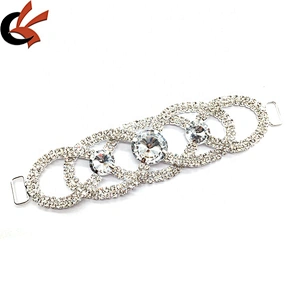 Wholesale shiny crystal bikini hardware fancy belt diamante bikini connector for swimwear accessories