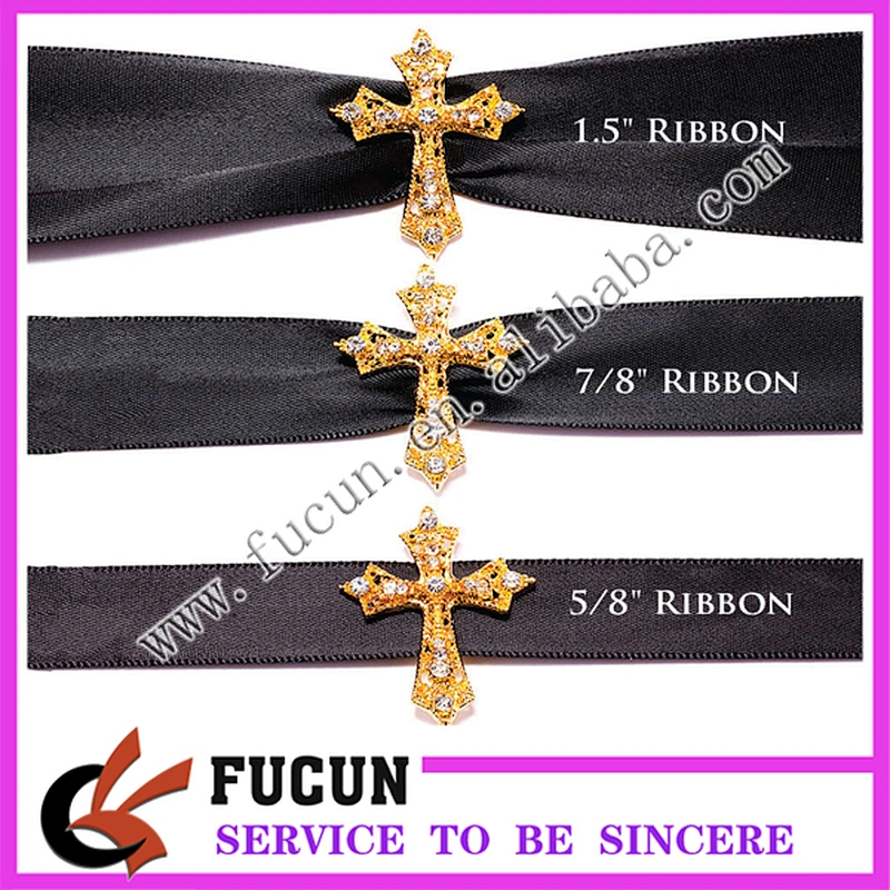 Crystal Cross Rhinestone buckles for Wedding Cake Decoration Gift Box Candle Ribbon Brooch Bouquet