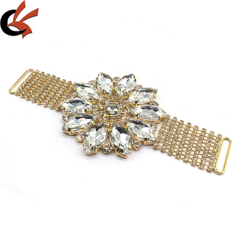 High quality new design wholesale bling rhinestone jewelry bikini salon adjustable loop bikini connector