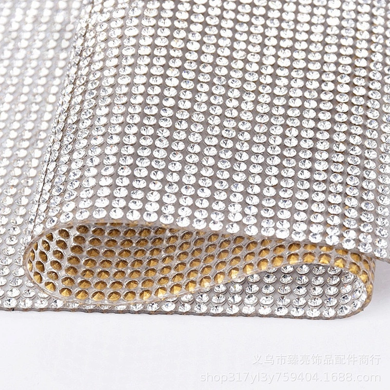 Hot sell 2mm crystal adhesion glue hotfix rhinestone sheets for clothes dance party dress