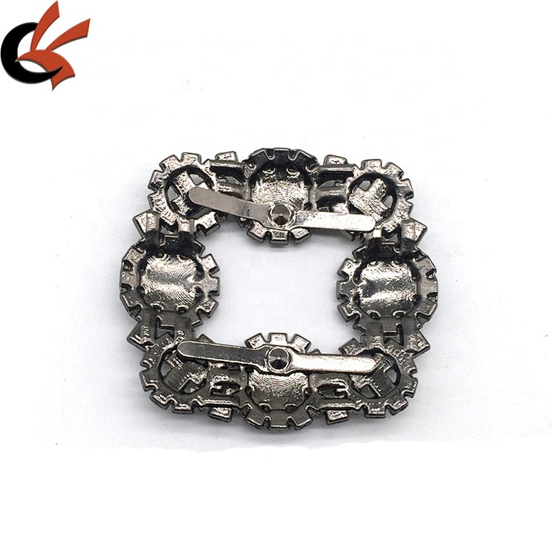 Custom antique shoe lace charms zinc alloy hook buckle shoe metal buckle parts rhinestone buckles