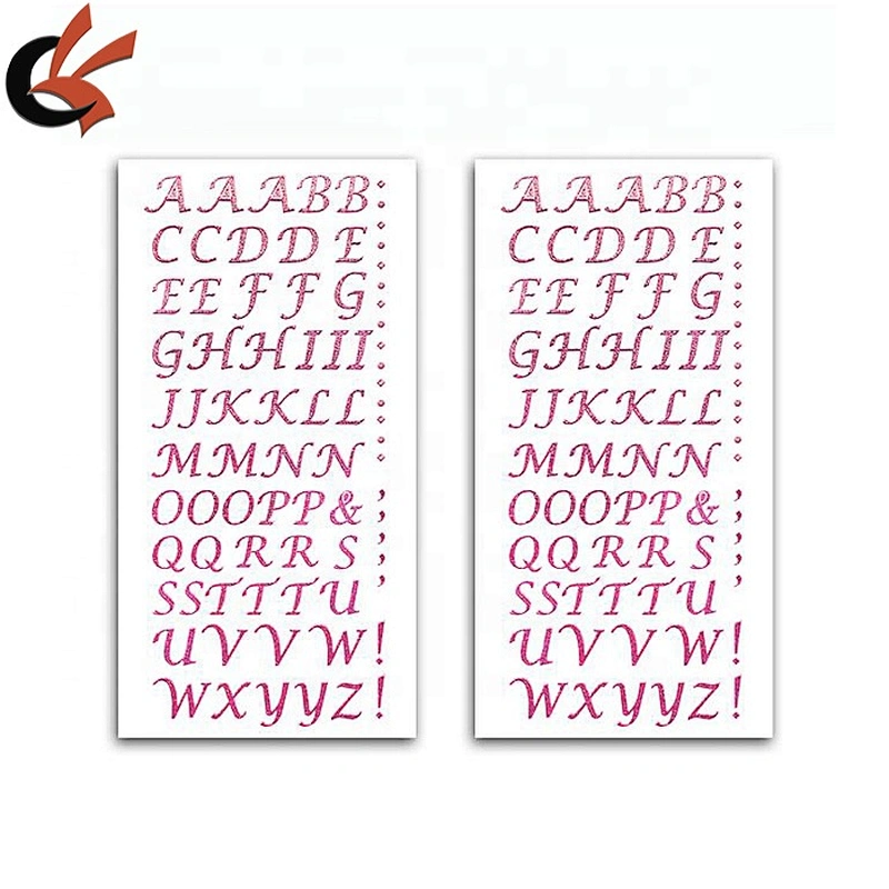 alibaba wholesale DIY glitter acrylic rhinestone alphabet letter Sticker