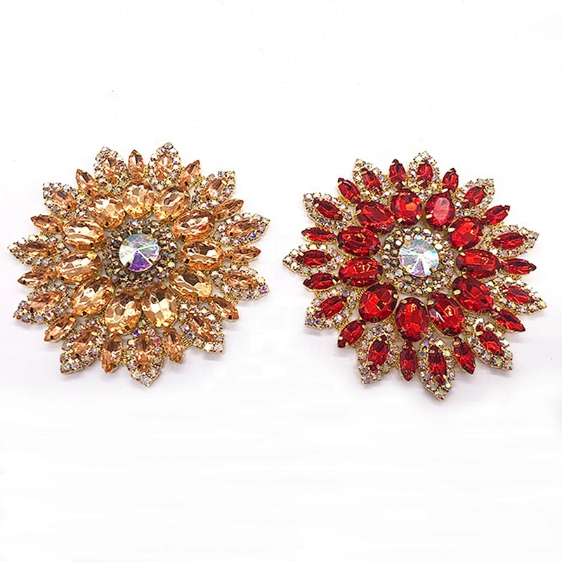 Cheap good quality metal gold color Flower brooch