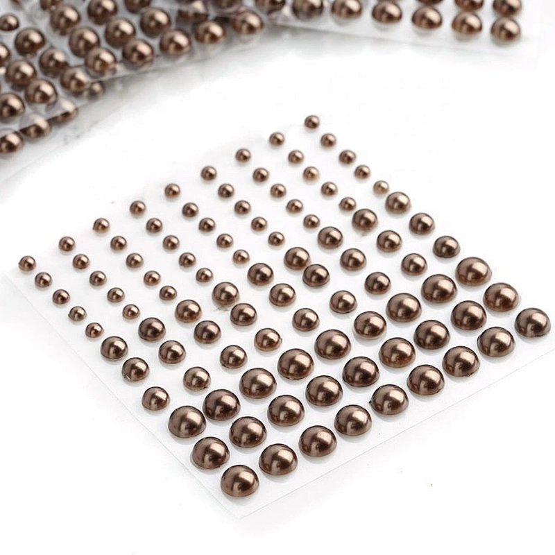 99 Pcs Multi-sized Self Adhesive Pearl Rhinestone DIY Stickers