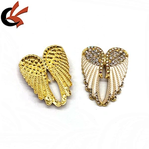 Girly White angel wings rhinestone crystal brooches