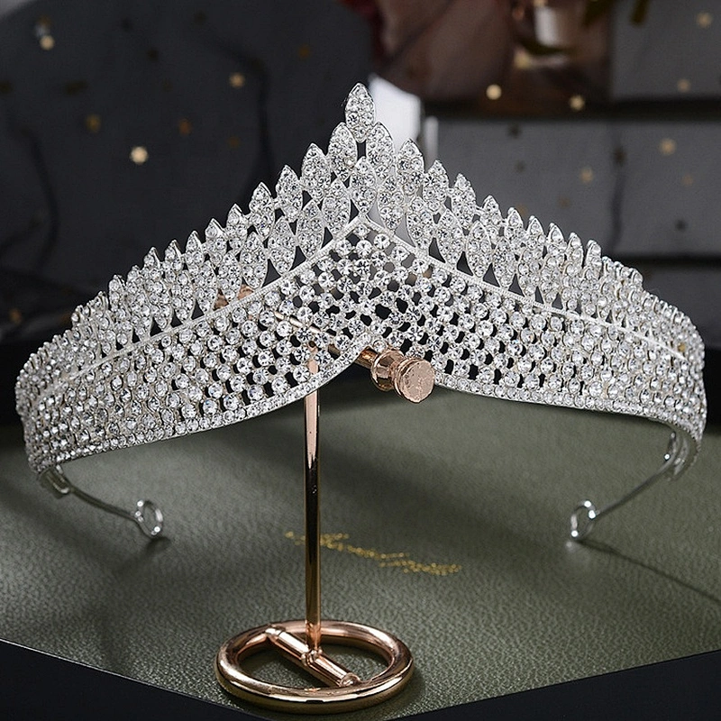Silver Crystal Rhinestone Royal Princess Wedding Bridal Pageant Prom Tiara Crown
